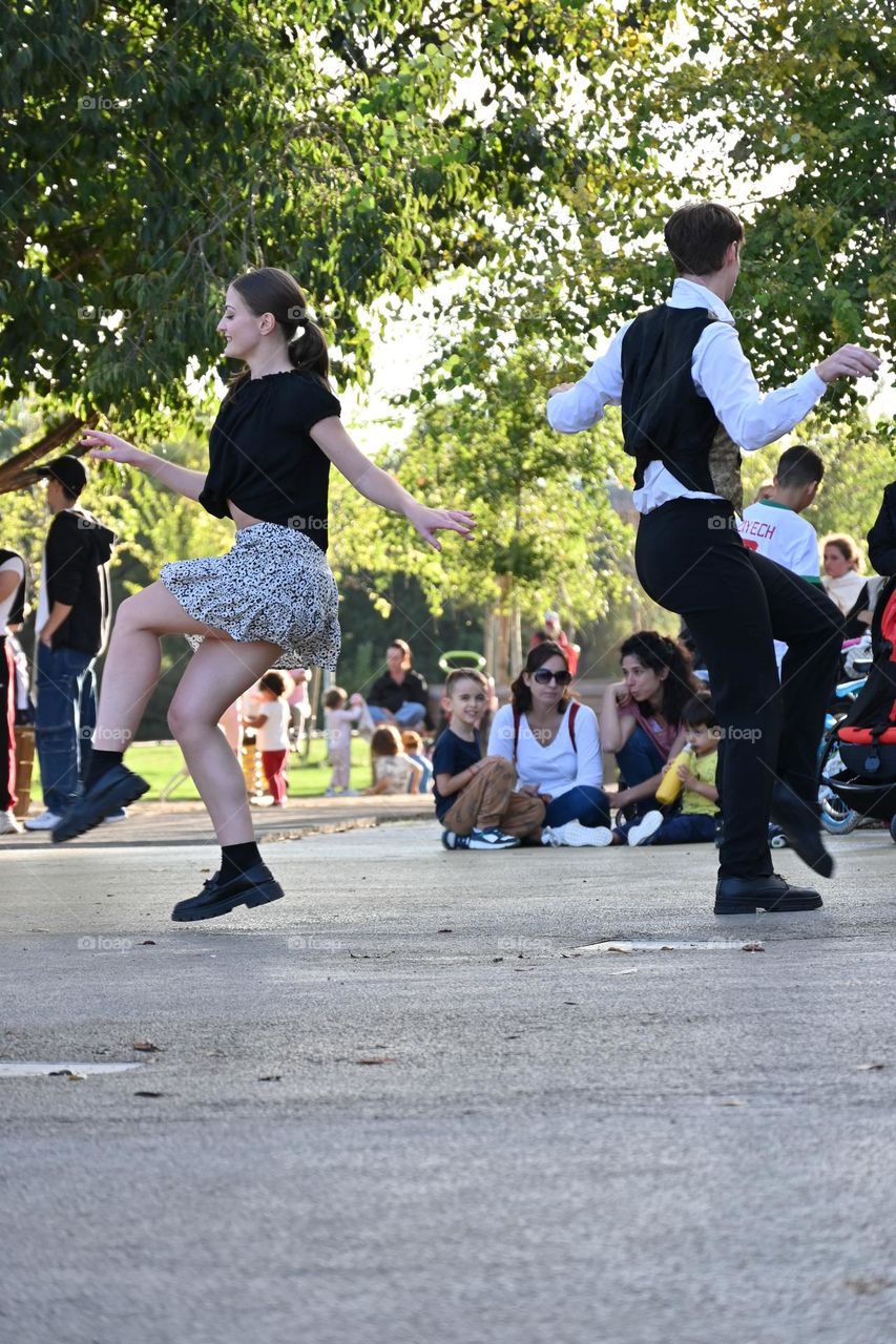 Dancing at the park