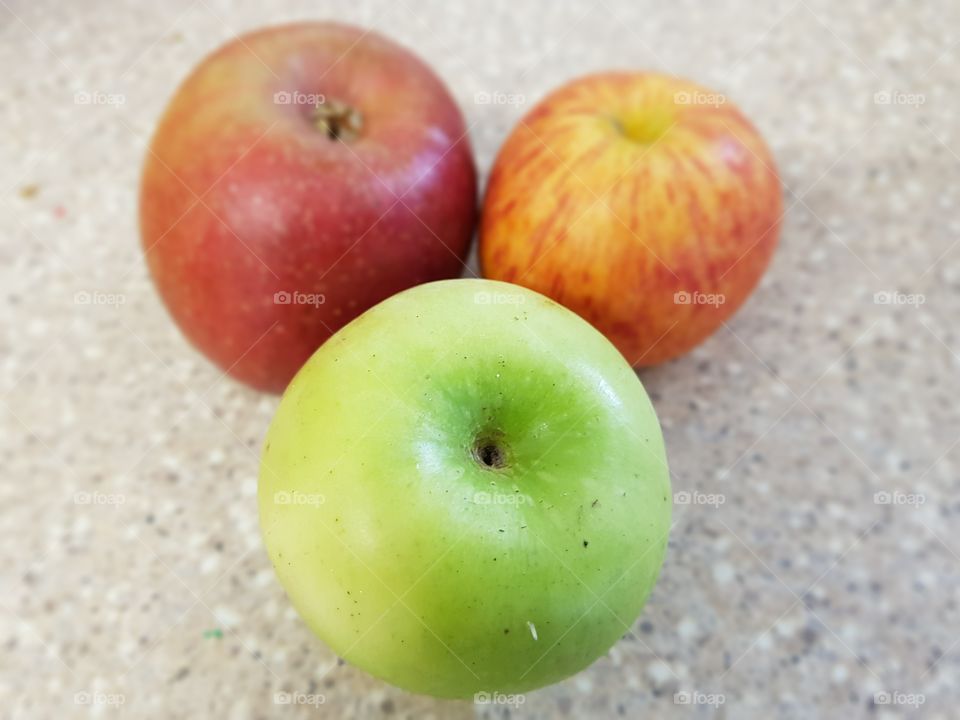 three apples