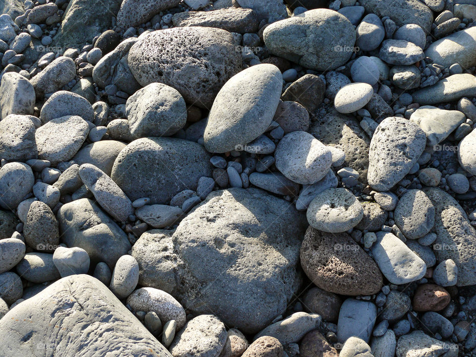Full frame shot of stones on beach on Gran Canaria, Las Palmas, Spain.