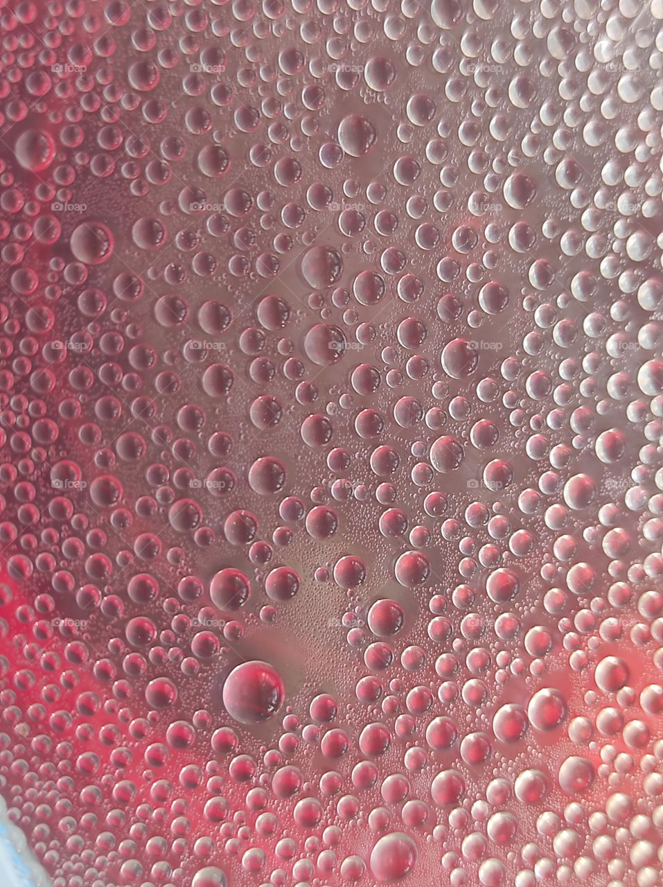 Condensation drops on the surface close-up