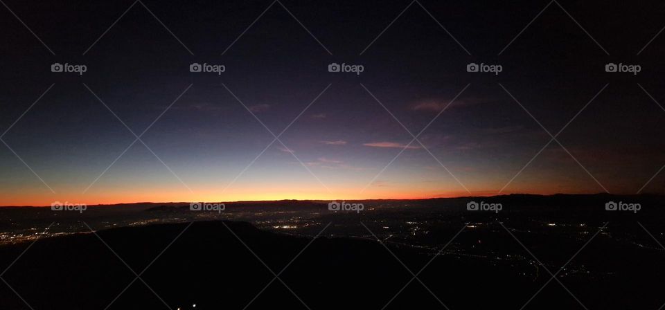 Sunset photo from top of the mountain