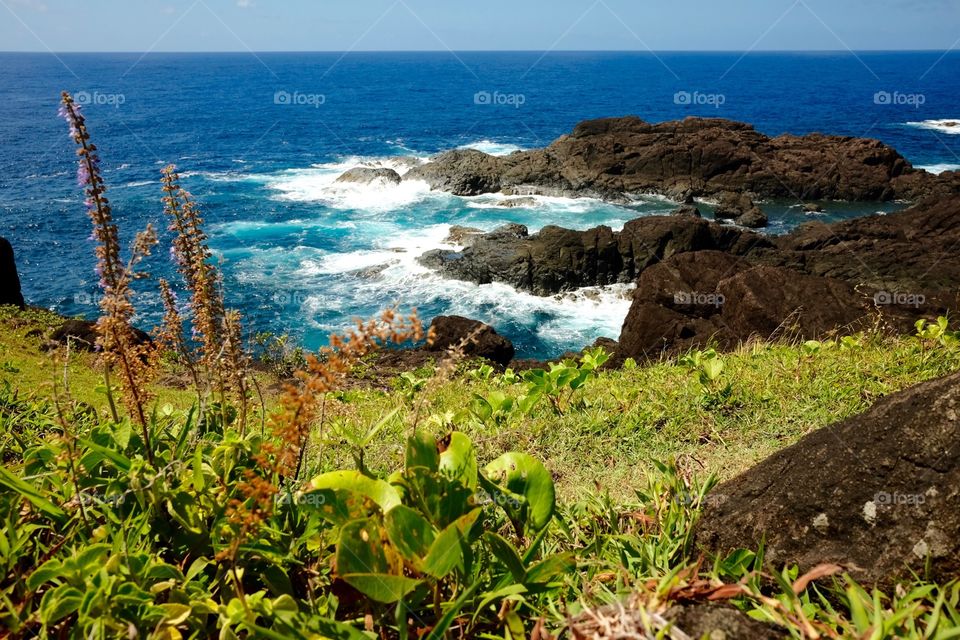 Rocks and waves