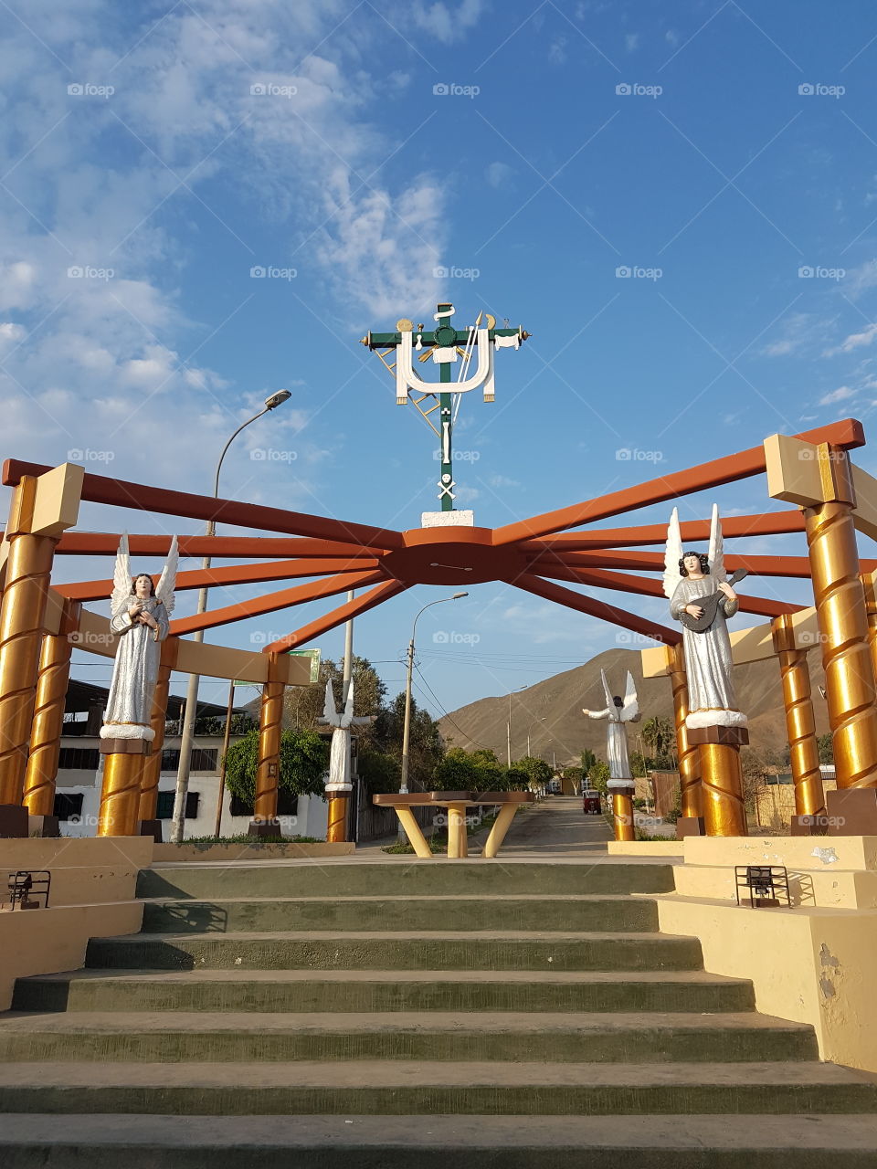 old architecture and angels