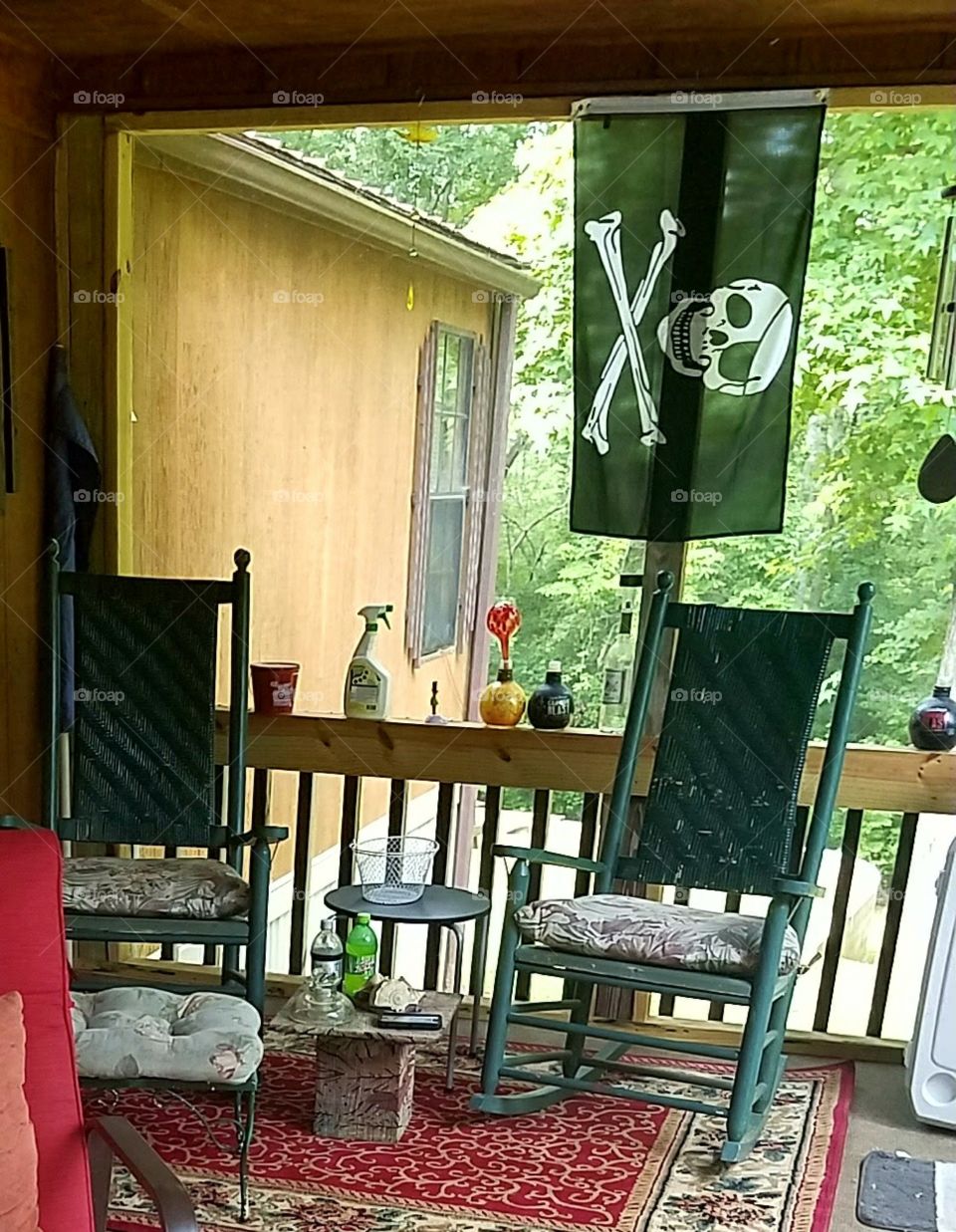 Jolly Roger on my porch