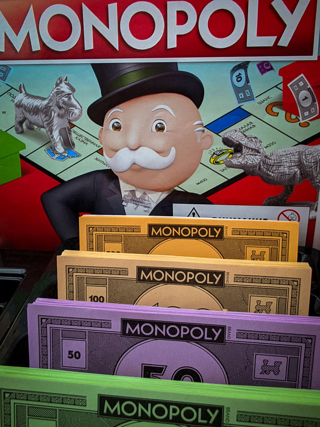 Banknotes of the Board game "Monopoly".