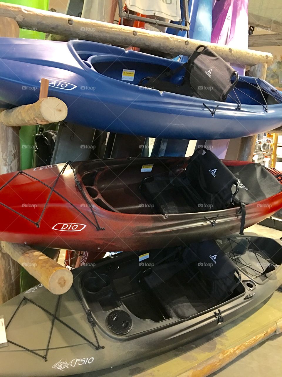 Kayaks in Store For Sale, Three of Them