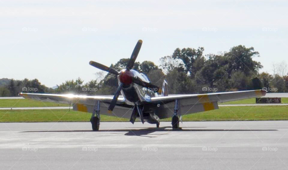 vintage aircraft. P-51 mustang at local airshow