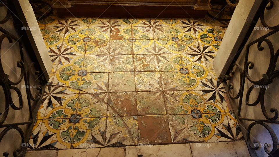 Old Italian Church tiled flooring