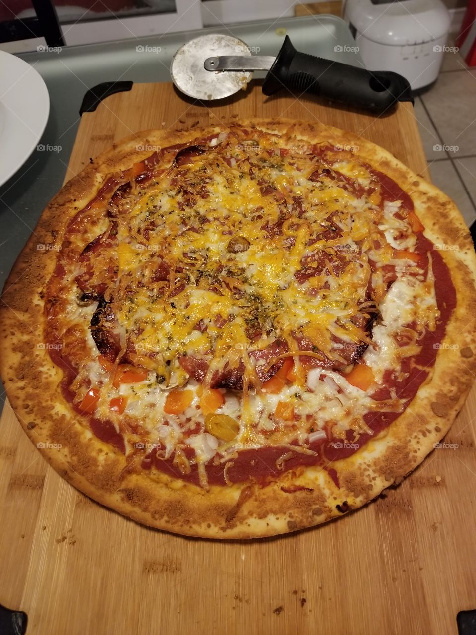 Pizza, Dough, Cheese, Pepperoni, Mozzarella