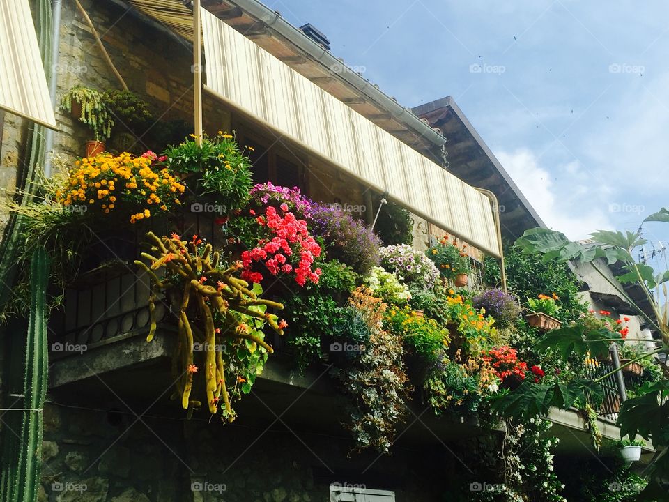 Un balcone mooolto fiorito 