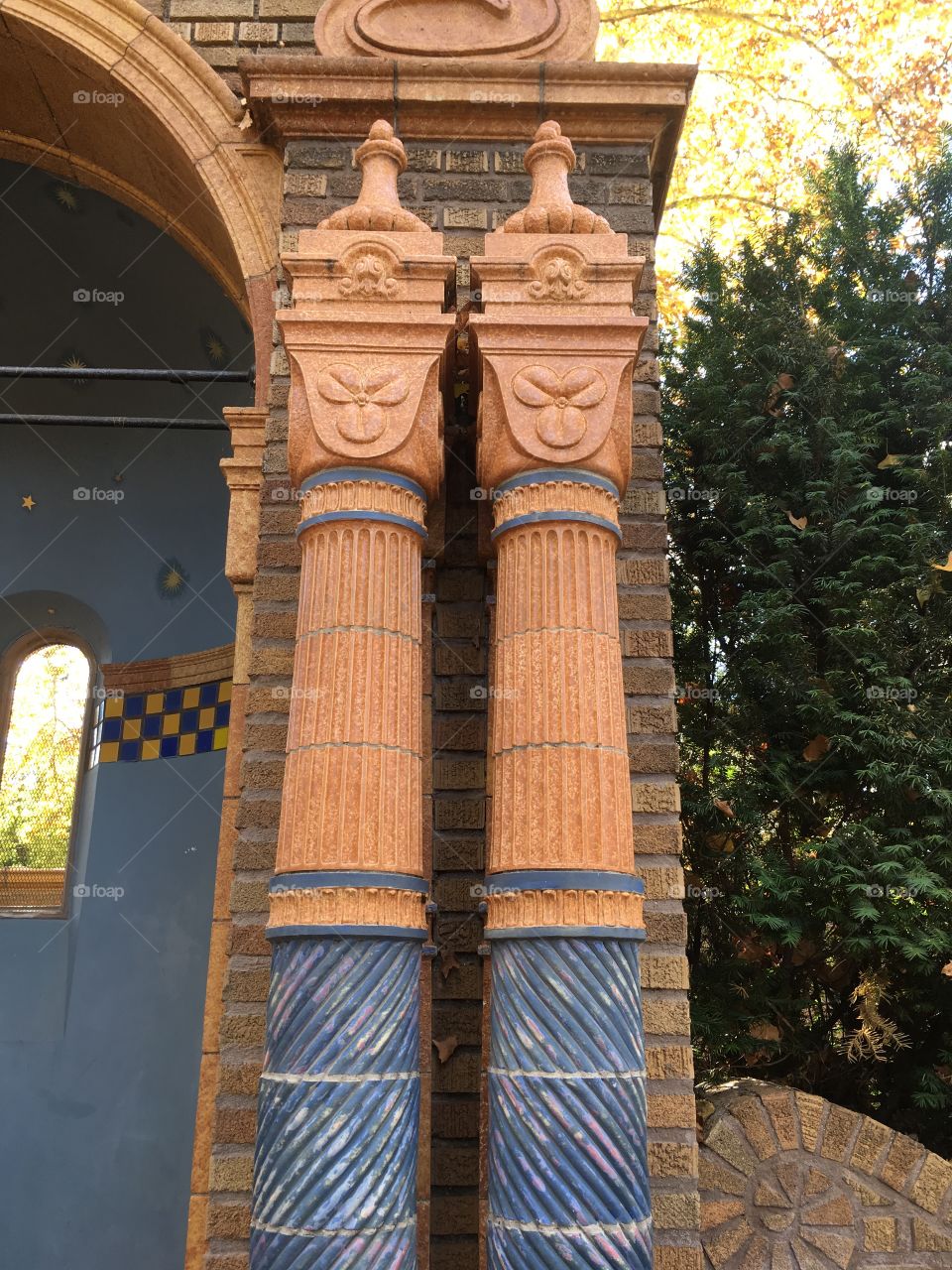 Columns in the garden