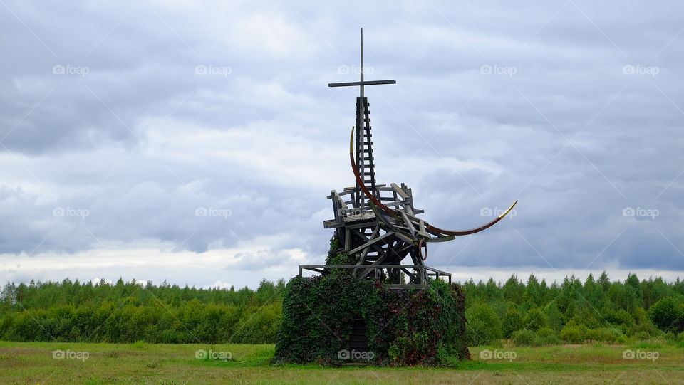 Land- art. The “Golden calf” 