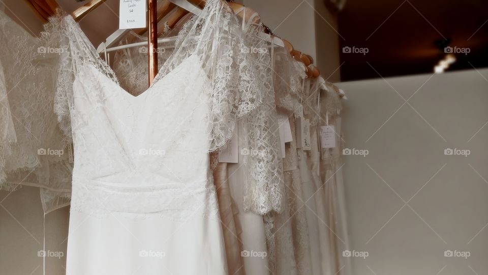 Wedding Gowns in a Row