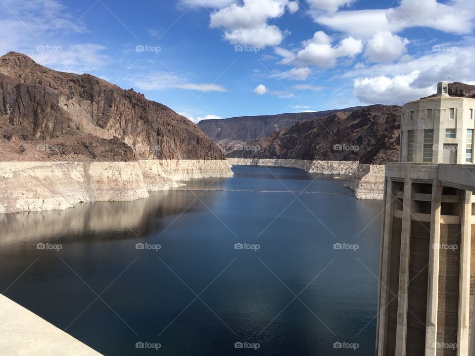 Water at the Hoover dam