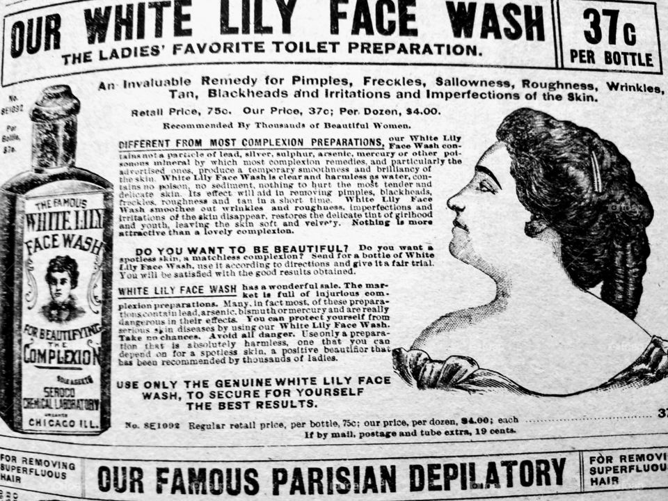 sears white lily face mask