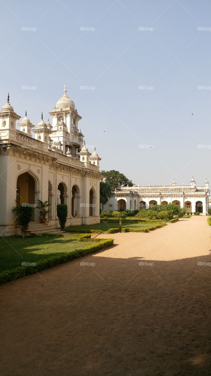 beautyfull old monument in chawmohalla palace in hyderabad India