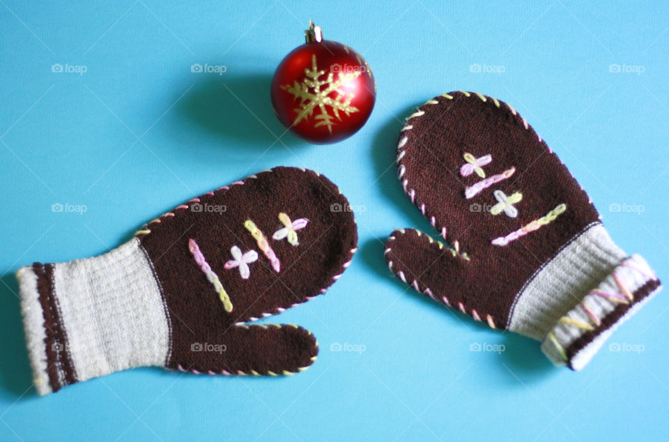 Winter gloves, Christmas decoration