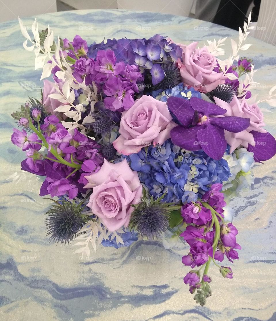 Purple, Lilac, Periwinkle Flower Arrangement