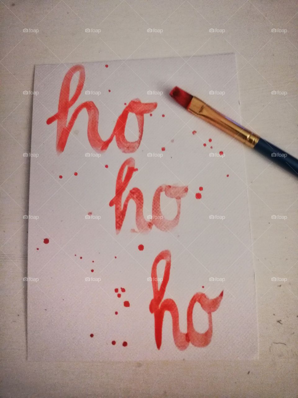 Painting Christmas card