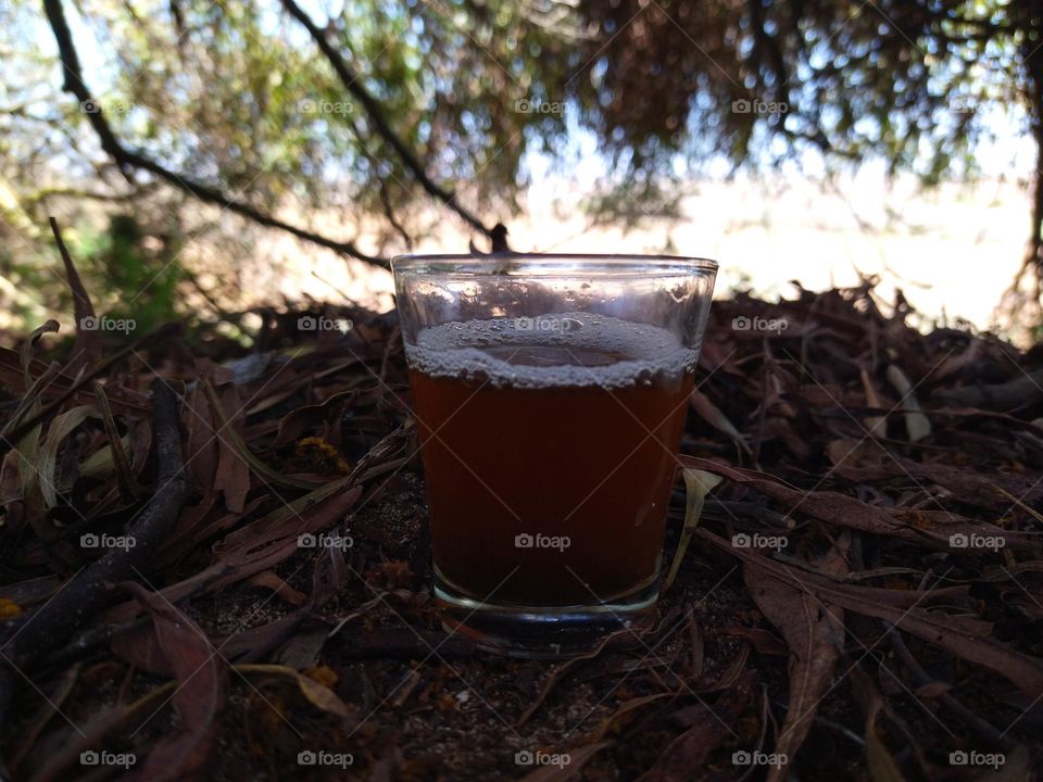 tea cup and landscape