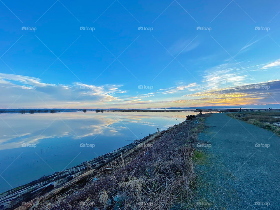 Blue hour reflection