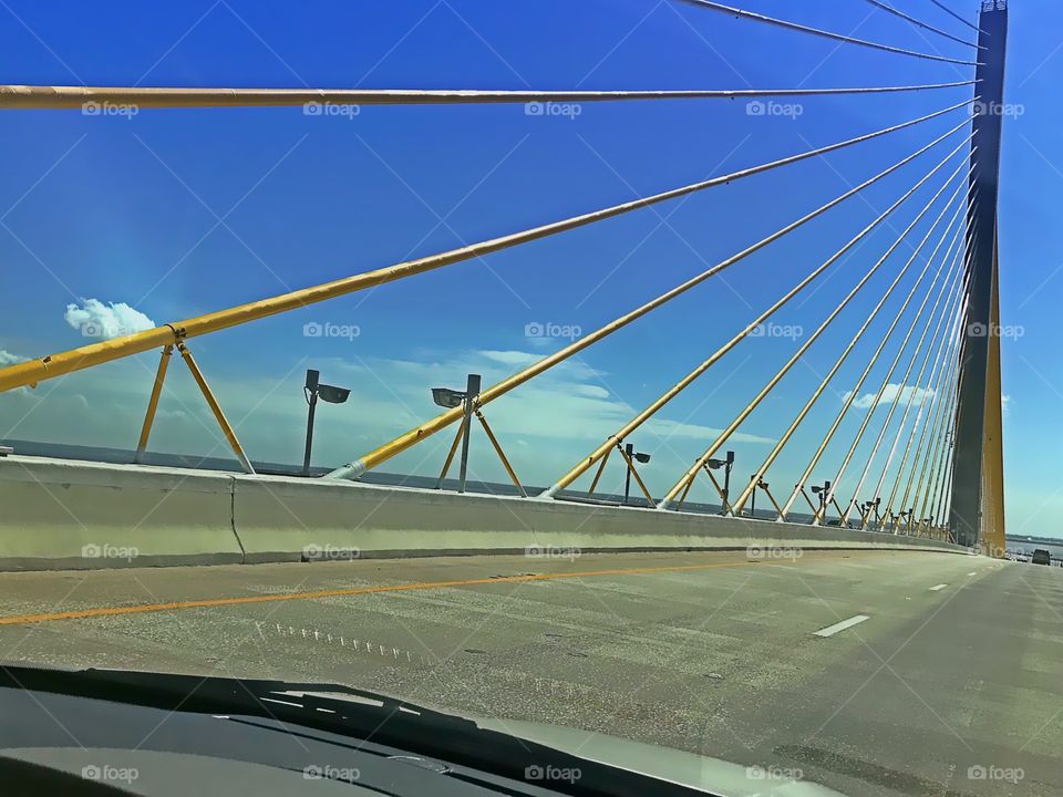 Driving over the bridge
