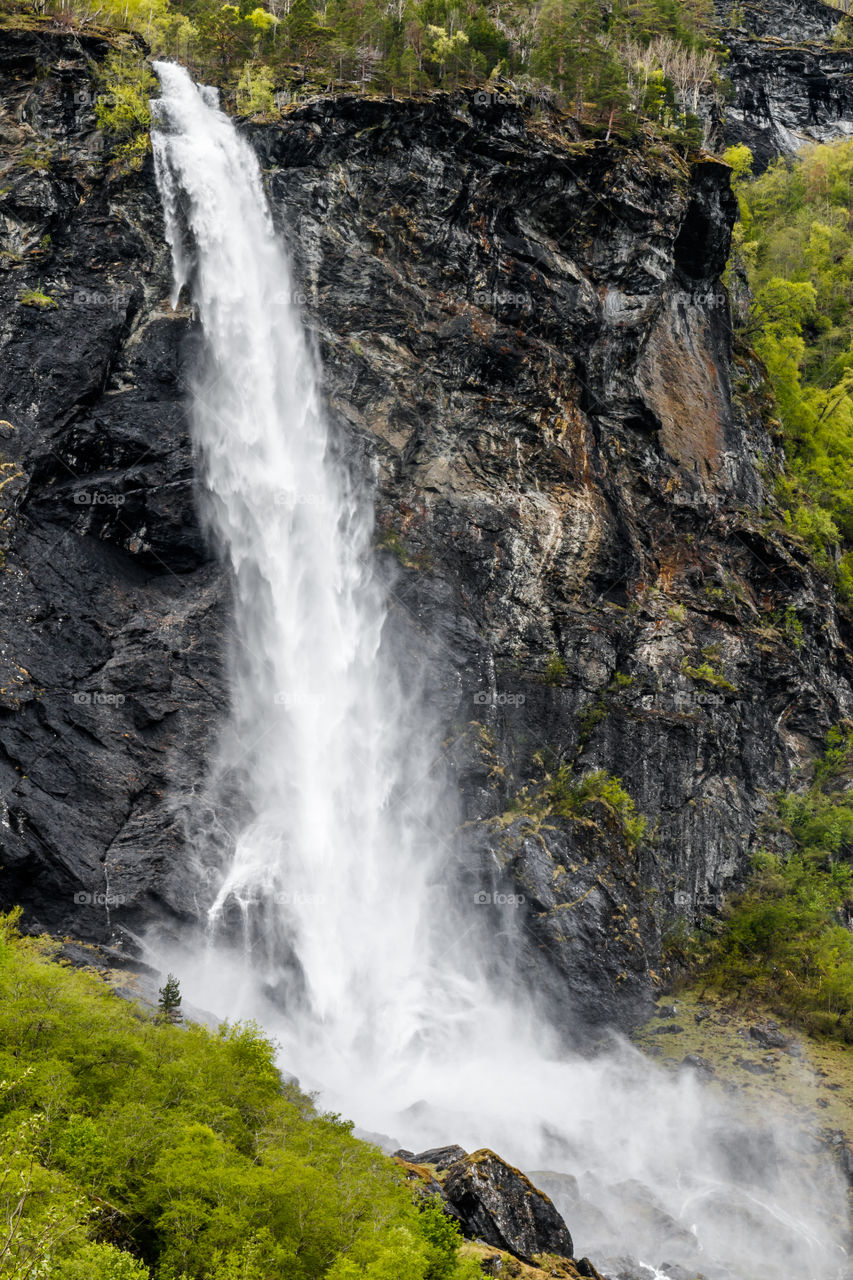 Huge and Long Waterfall 