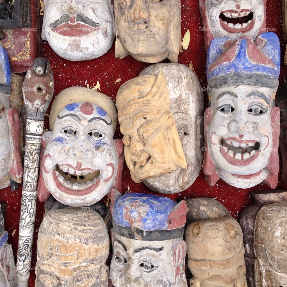 Chinese Wooden Decorative Masks. Decorative Wood Chinese Face Masks For Sale