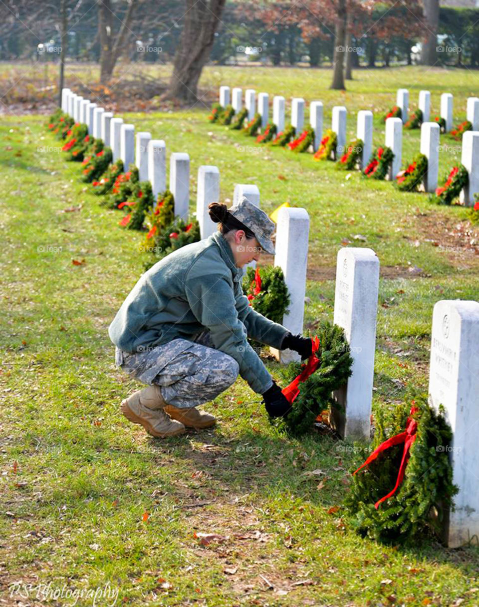 Arlington National Cemetery. Wreaths Across America Ceremony