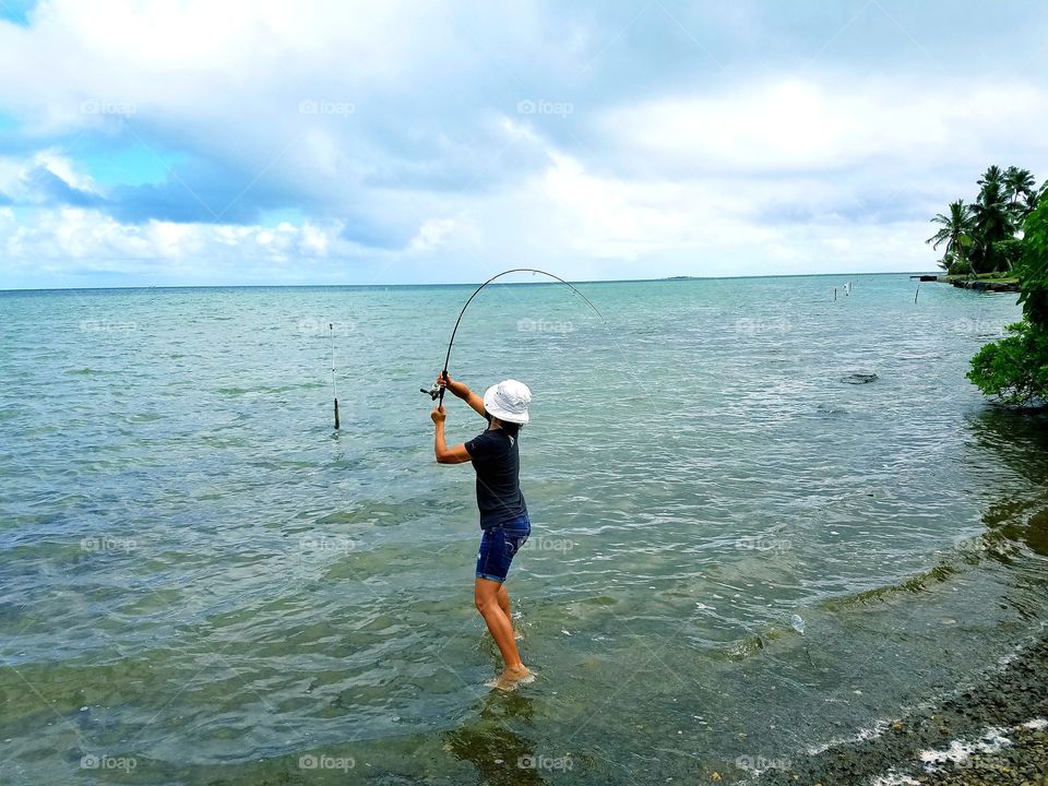 Fishing at Kaneohe Bay