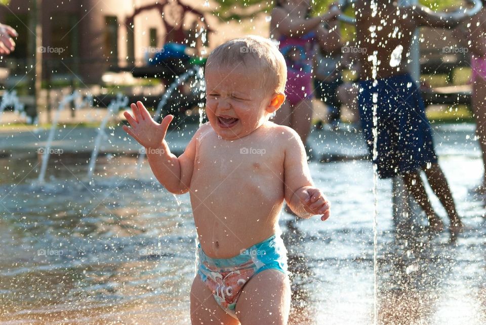 Cold water, angry baby