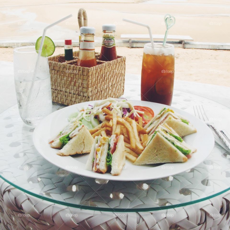 Lunch on the beach . Happy lunch on the beach this summer 