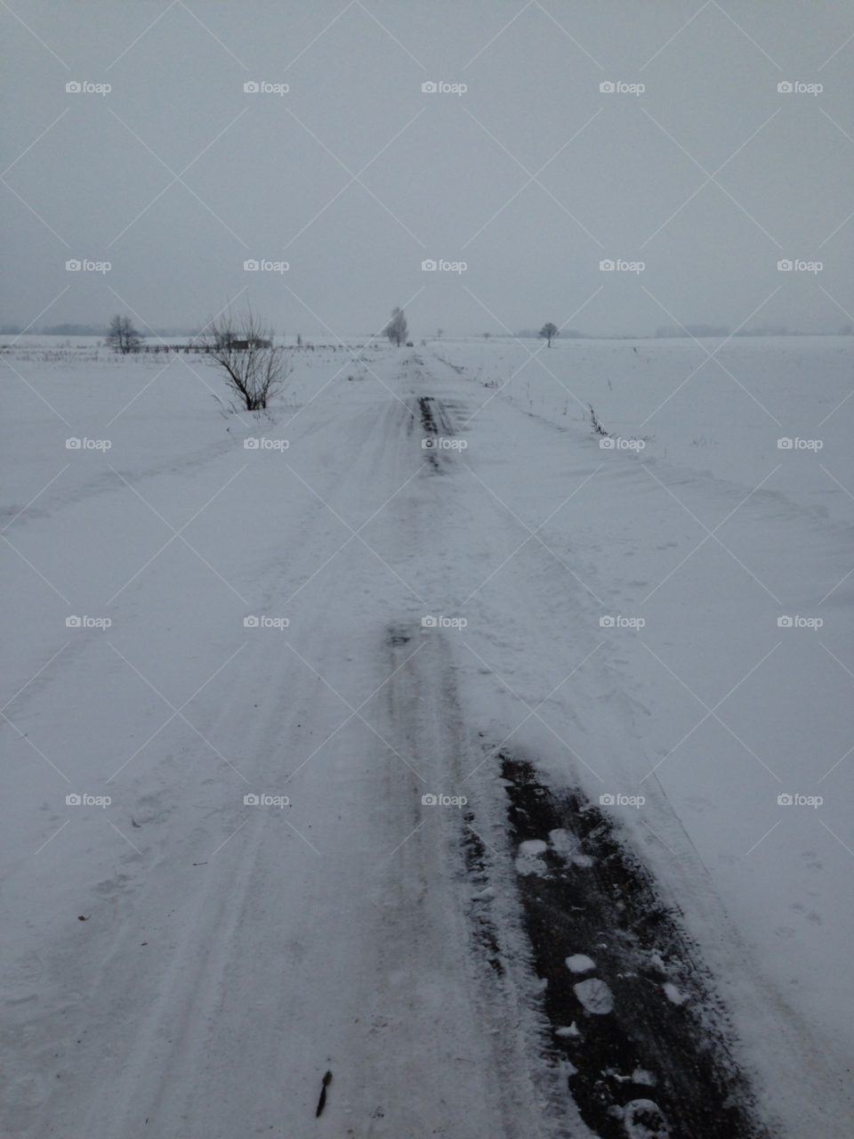 snow winter road poland by show_me_the_money