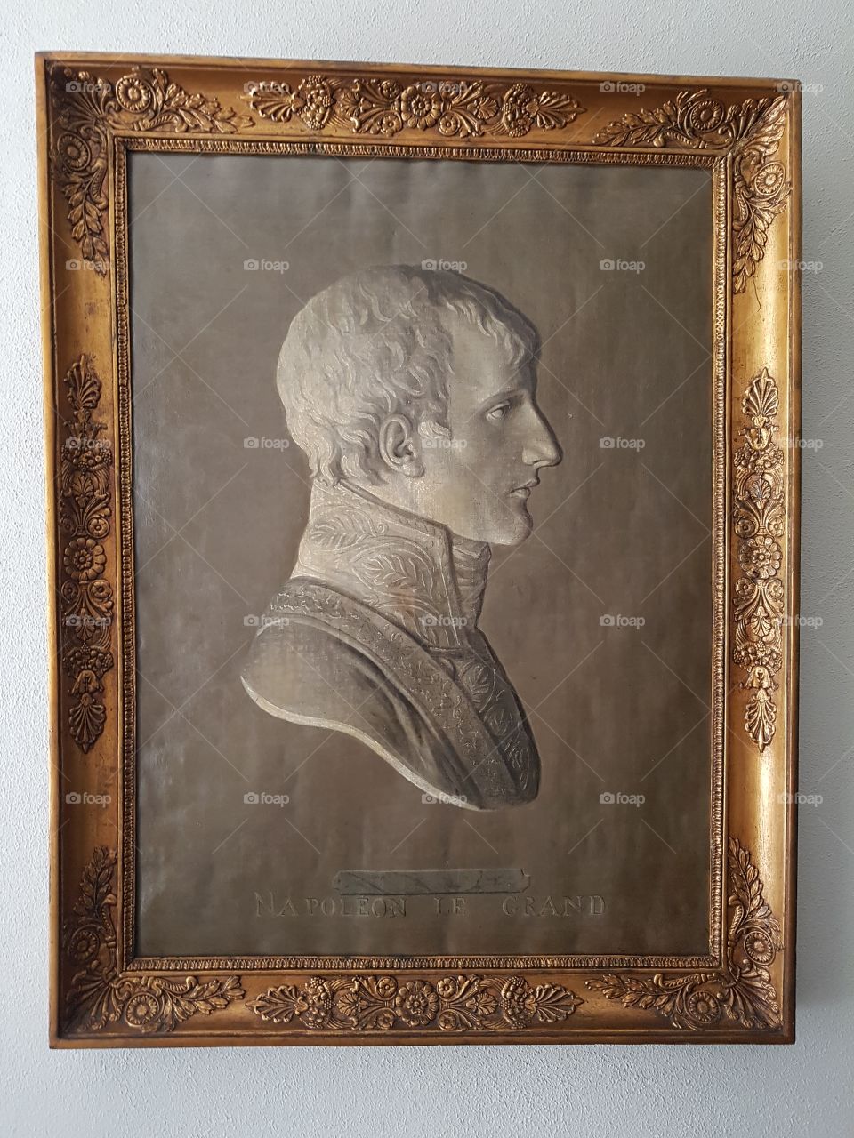 Napoleon Bonaparte framed portrait of the grand emperor of France