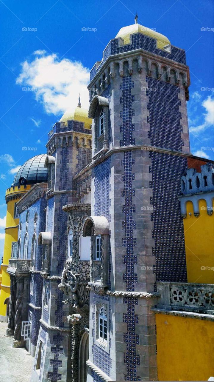 Sintra Castle in Portugal on a sunny afternoon