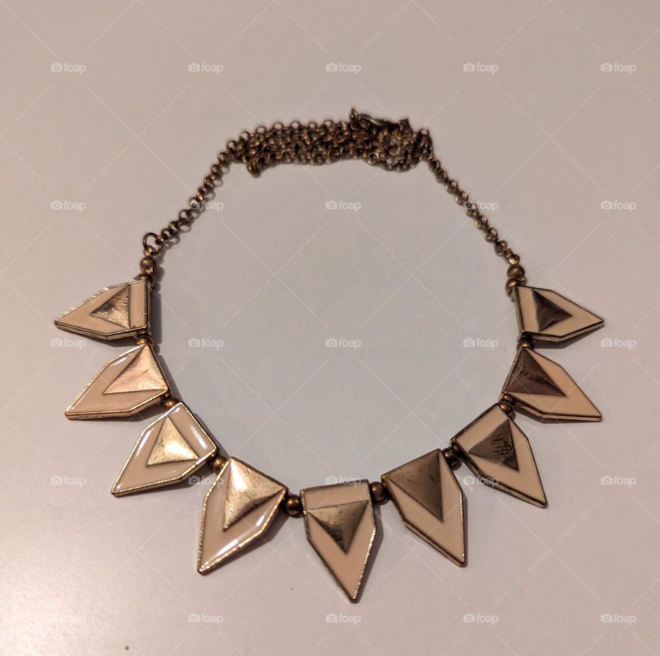 necklace with triangle shapes