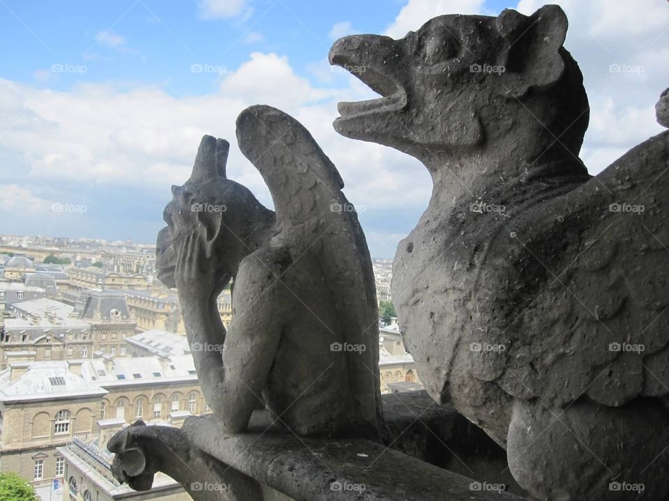 Boredom . Gargoyles at Notre Dame