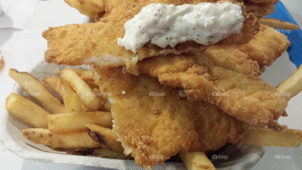 fish and chips for dinner