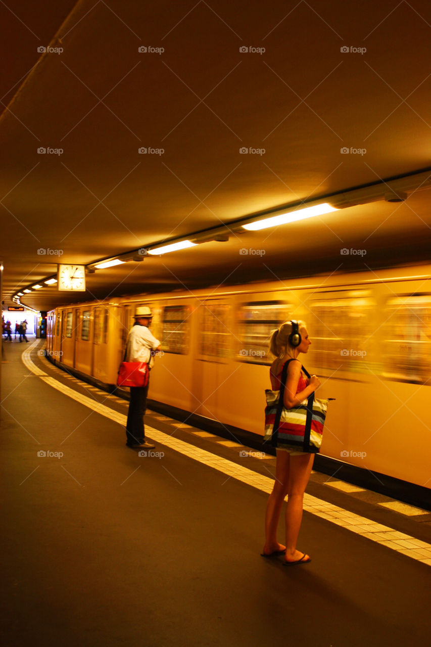 underground yellow train berlin by mayak