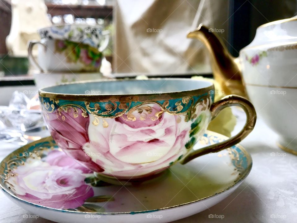 Rose teacup