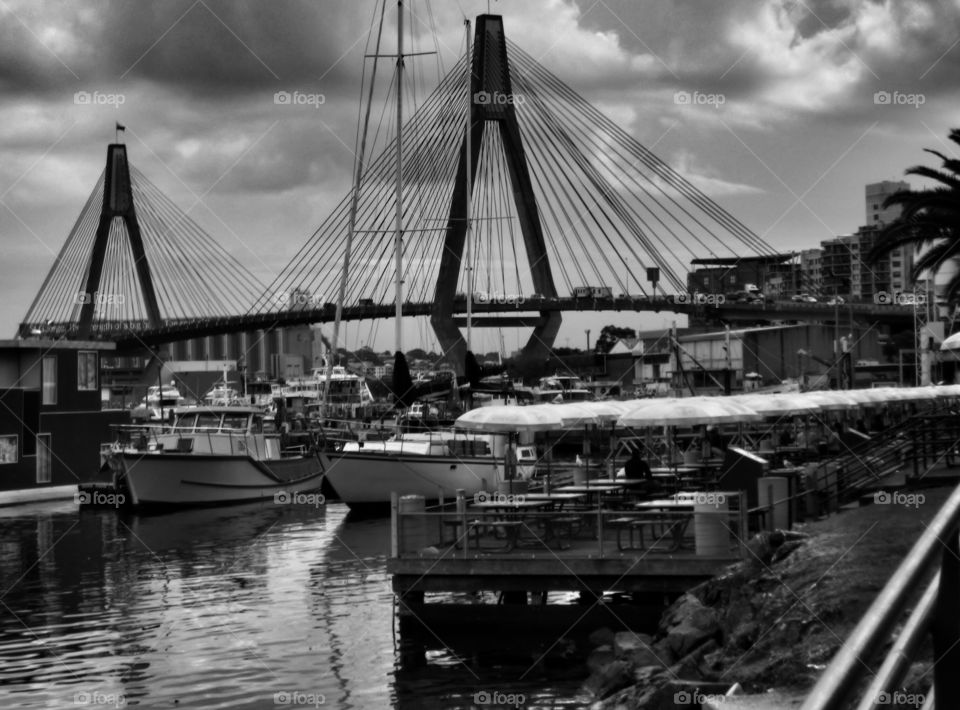 Sydney, Australia . ANZAC Bridge