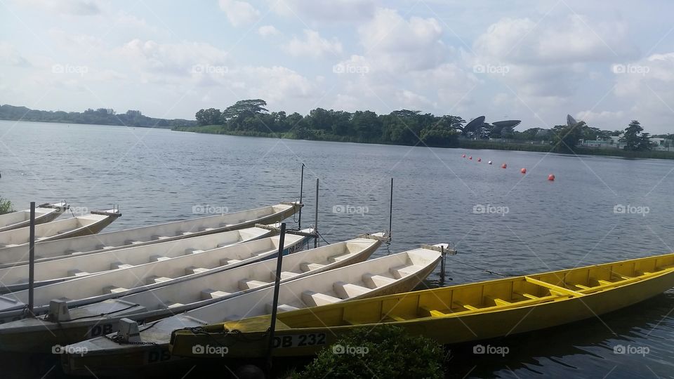 canoes. waiting to move out again