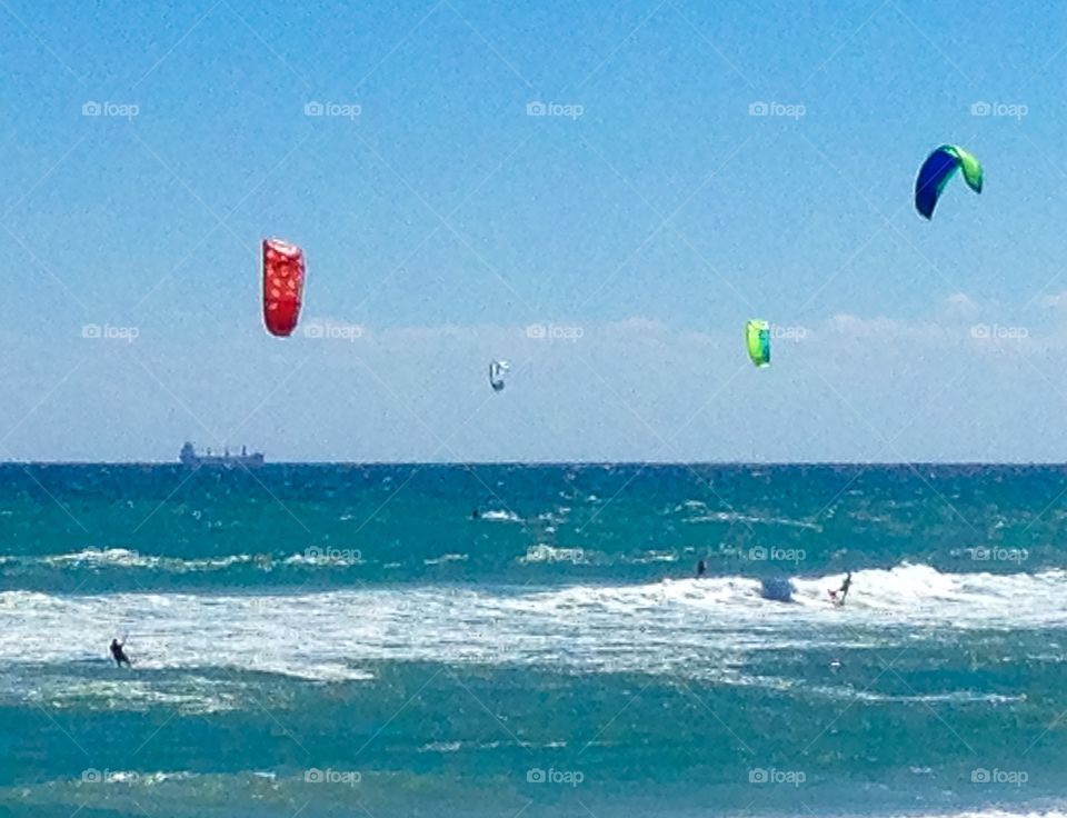 Kite surfers