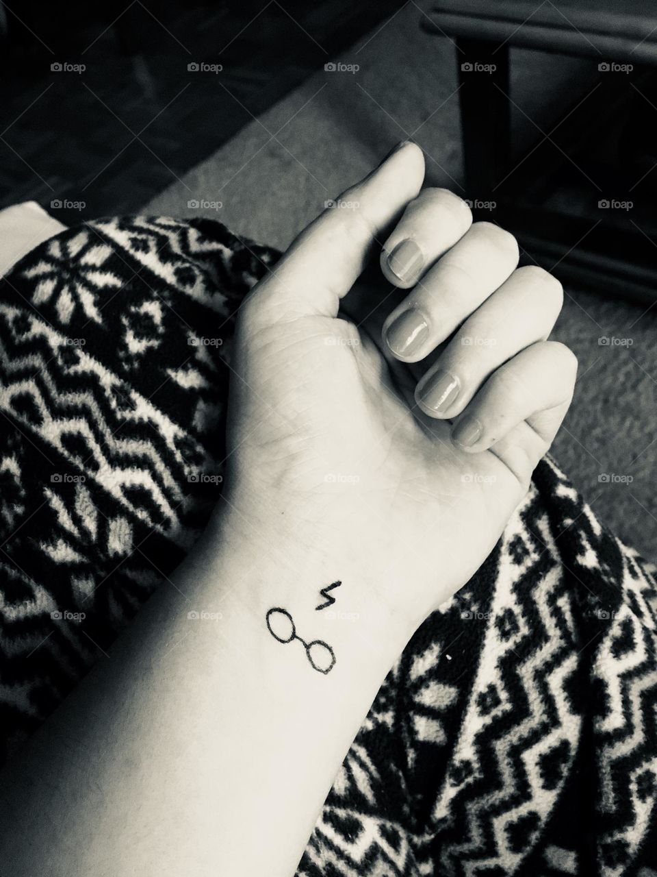 Harry Potter wrist tattoo