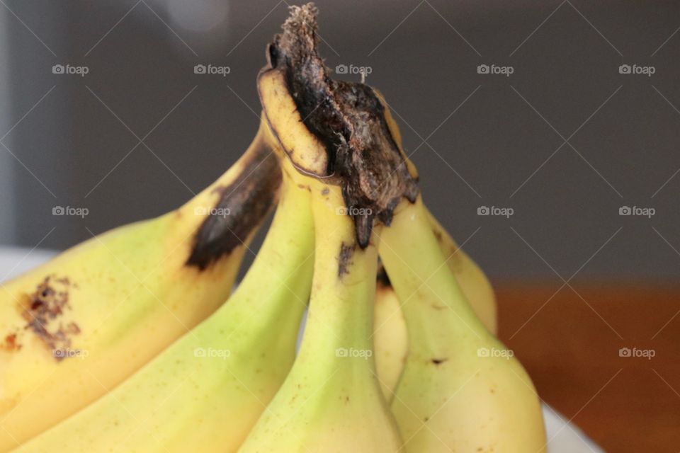 Banana bunch closeup still life 