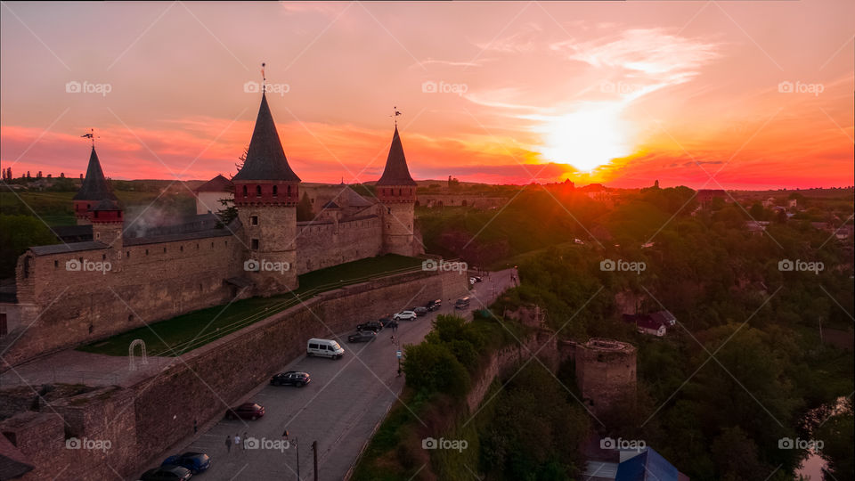 Castle at sunset