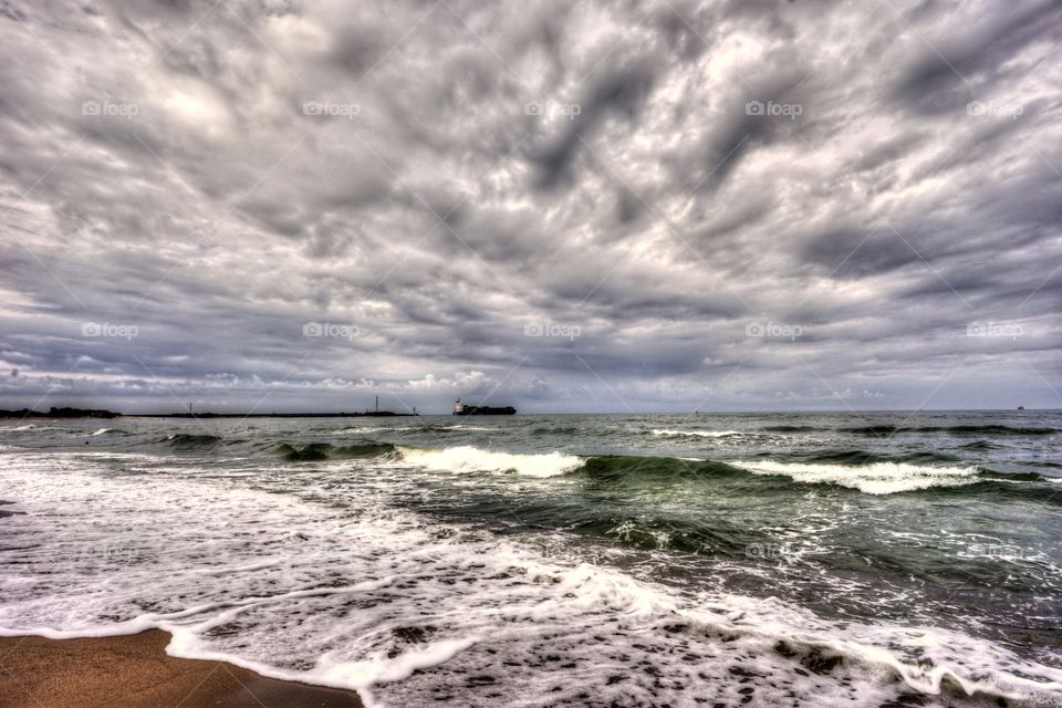 on beach