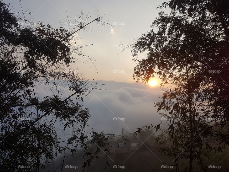 Sunset trekking in Sapa, Vietnam