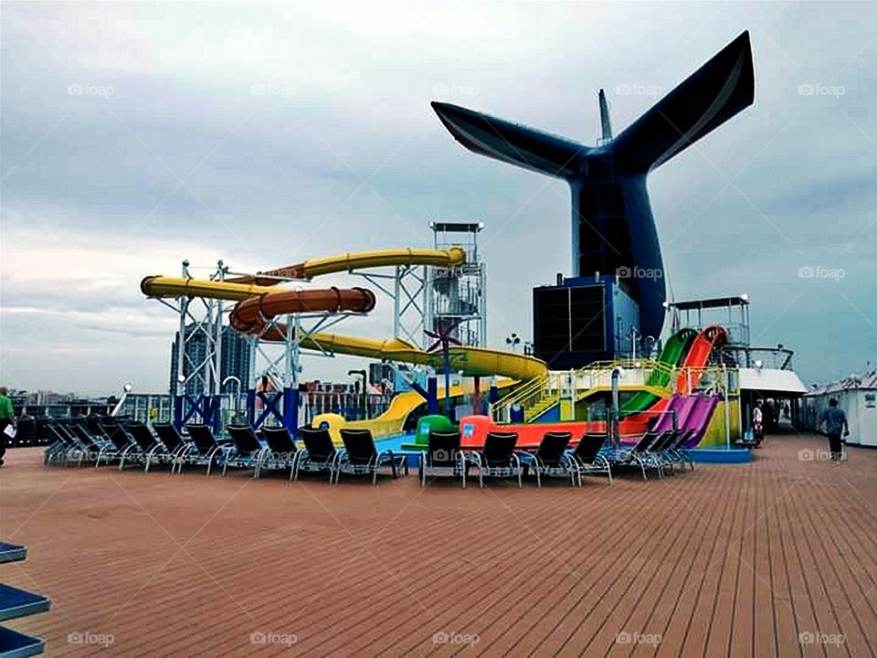 water park on ship