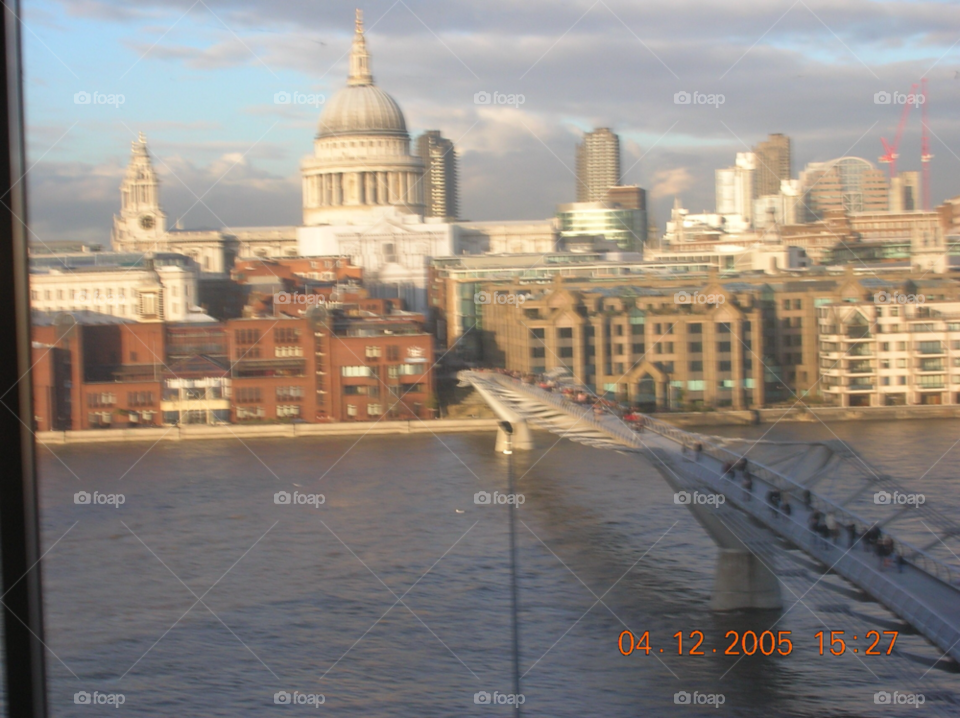 River Thames, London. River, Thames, London, St. Paul's, architecture, 

